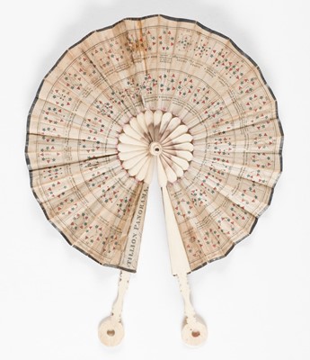 Lot 363 - Dance Fan. Quadrille Fan, by Thomas Wilson, published by R. and E. Williamson, March 25th 1819
