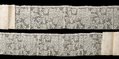Lot 349 - Binche. Two matching lengths of lace, Belgium, 18th century, & other lace