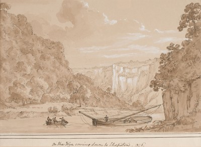 Lot 84 - English School. On the Wye Coming Down to Chepstow, & Abergavenny & the Sugar-loaf, 1836