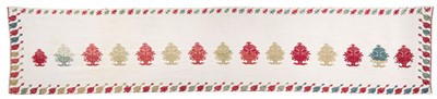 Lot 283 - Embroidered Valance. A bed valance, Rhodes, Greece, 19th century