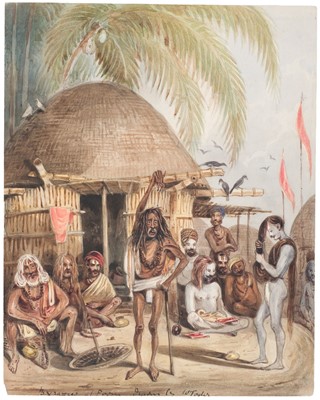 Lot 82 - Tayler (William, 1808-1892). Byragees at Puri, India, circa 1830-40, watercolour
