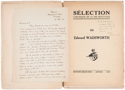Lot 198 - Wadsworth (Edward). Sélection, Chronique de la Vie Artistique, Cahier XIII, 1933