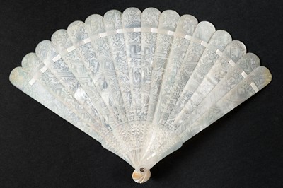 Lot 358 - Chinese Fan. Mother of pearl brisé fan, 19th century