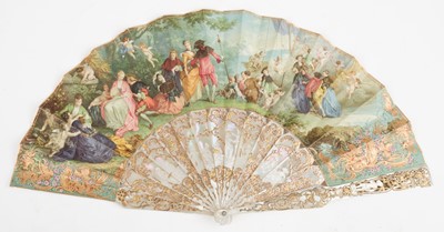 Lot 374 - Parmentier (Eugénie, died 1875). Decorative fan, 1861