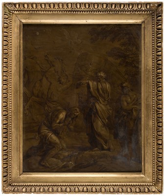 Lot 56 - Chéron (Louis, 1660-1725). St Philip Baptising the Eunuch of Candace, oil on copper