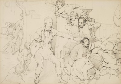 Lot 77 - Wilkie (David, 1785-1841). Blind Man's Bluff, pencil on paper