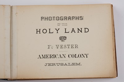 Lot 19 - Holy Land. An album of 36 photographic views by Frederick Vester, circa 1900