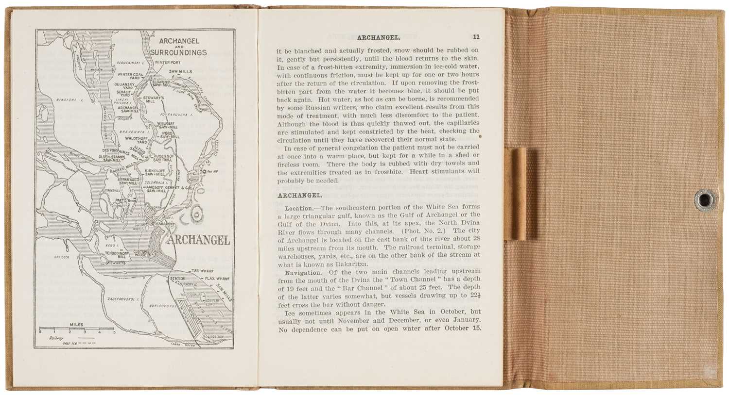 Lot 34 - Russia. Route Zone B. Southern Routes from Archangel, Information and Route Notes, 1918