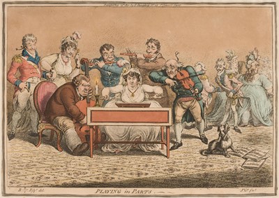 Lot 568 - Gillray (James). Playing in Parts, published by H. Humphrey, May 15th, 1801