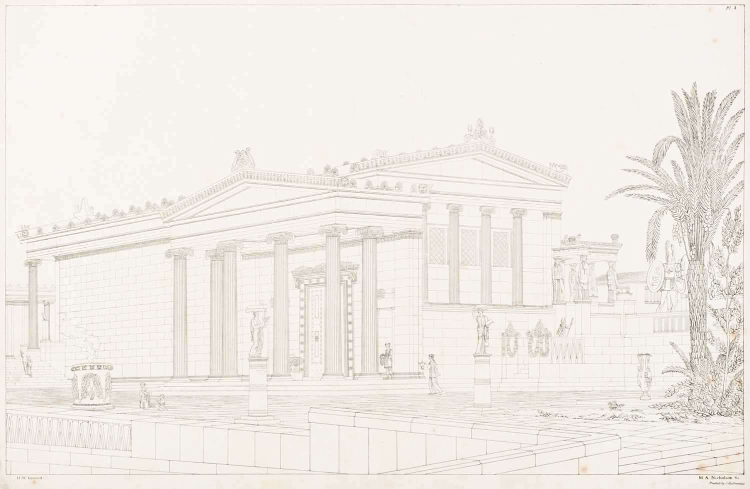 Lot 21 - Inwood (Henry William). The Erechtheion at Athens, 1831