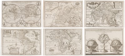 Lot 521 - World & Continents. De Fer (Nicolas), Six maps, circa 1717