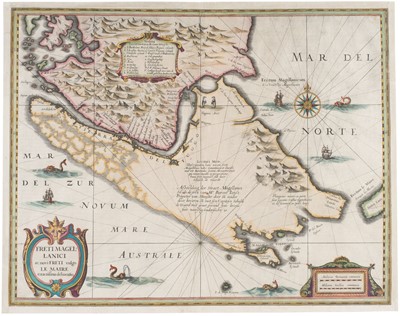 Lot 511 - Tierra del Fuego. Hondius (J.), Freti Magellanici..., Amsterdam, circa 1635