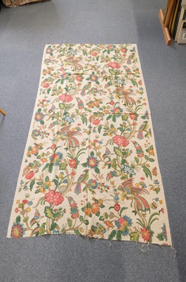 Lot 287 - Fabric. A large unused length of 'Tree of Life' blocked linen, circa 1920s/30s