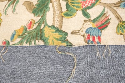 Lot 287 - Fabric. A large unused length of 'Tree of Life' blocked linen, circa 1920s/30s
