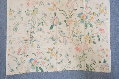 Lot 287 - Fabric. A large unused length of 'Tree of Life' blocked linen, circa 1920s/30s
