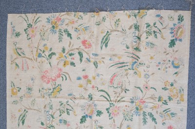 Lot 287 - Fabric. A large unused length of 'Tree of Life' blocked linen, circa 1920s/30s