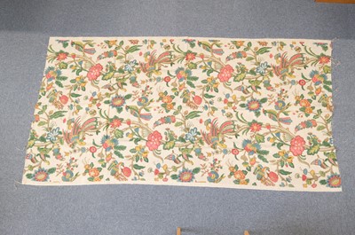 Lot 287 - Fabric. A large unused length of 'Tree of Life' blocked linen, circa 1920s/30s