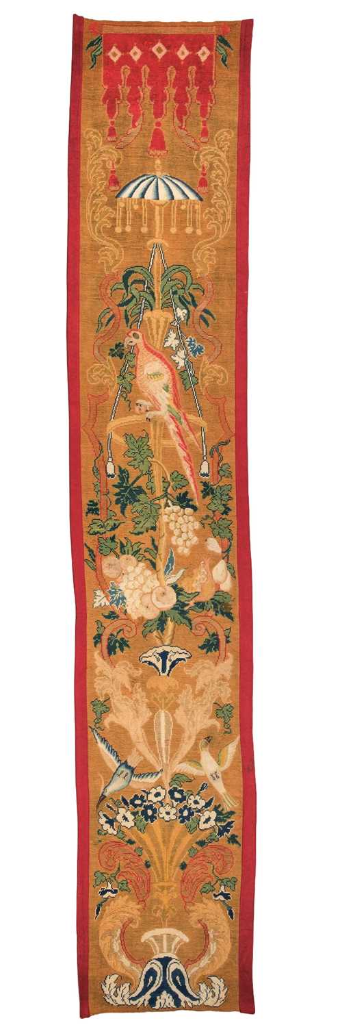 Lot 291 - Needlework. A large Victorian panel of Berlin work