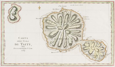 Lot 509 - Tahiti. Bellin (Nicolas), Carta dell'Isola di Taiti del Luogotenente J. Cook, 1769