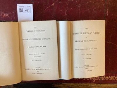 Lot 48 - Darwin (Charles). The Various Contrivances By Which Orchids are Fertilised, 1882