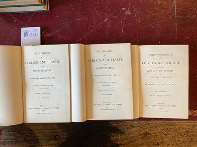 Lot 47 - Darwin (Charles). The Variation of Animals and Plants under Domestication, 1882