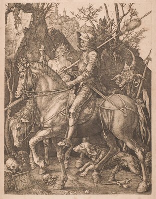 Lot 507 - After Albrecht Durer (1471-1528). Knight, Death and the Devil, circa 1900, engraving