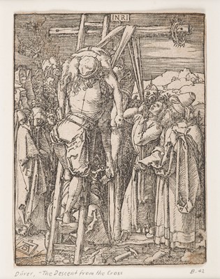 Lot 7 - Durer (Albrecht, 1471-1528). Descent from the Cross (The Small Passion), 1509, woodcut