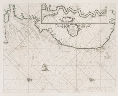 Lot 502 - Sea Chart. Goos (Pieter), Pascaarte van Engelant van t' Voorlandt ..., circa 1666