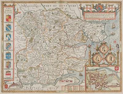 Lot 450 - Essex. Speed (John). Essex devided into Hundreds..., 1676