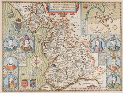 Lot 470 - Lancashire. Speed (John), The Countie Pallatine Of Lancaster Described..., circa 1646