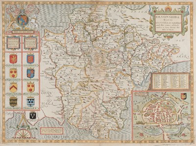 Lot 445 - Devon. Speed (John), Devonshire with Excester Described..., 1676