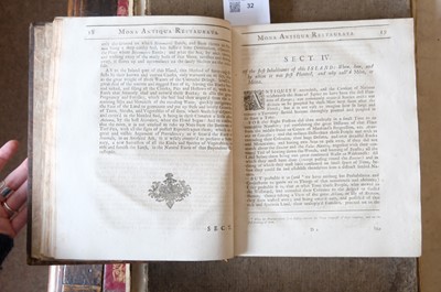 Lot 32 - Rowlands (Henry). Mona Antiqua Restaurata. An Archaeological Discourse.., 1723