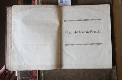 Lot 32 - Rowlands (Henry). Mona Antiqua Restaurata. An Archaeological Discourse.., 1723
