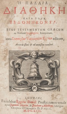 Lot 66 - Bible [Greek]. Vetus Testamentum Graecum..., 1653..., and others