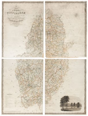 Lot 489 - Nottingham. Sanderson (G.), This Map of the County of Nottingham..., 1836