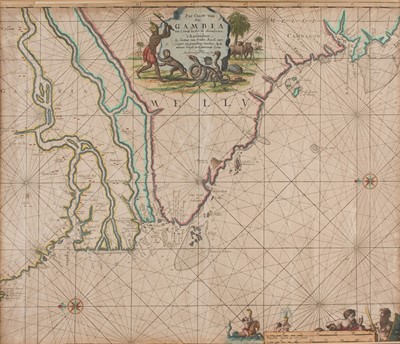 Lot 519 - West Africa. Van Keulen (J.), Pas Caarte van Rio Gambia..., circa 1683