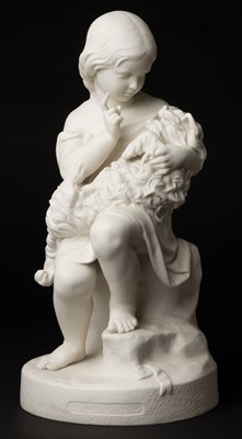 Lot 387 - Parian figure. A Copeland Parian figure titled 'Go To Sleep', late 19th century