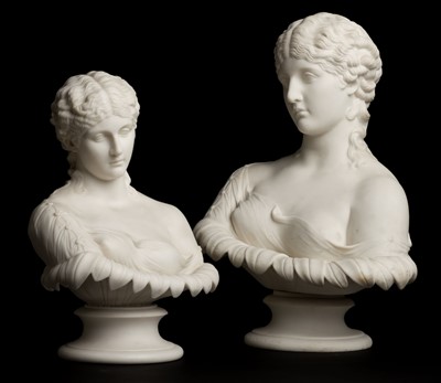 Lot 391 - Parianware bust. A Copeland Parian bust of Clytie The Water Nymph
