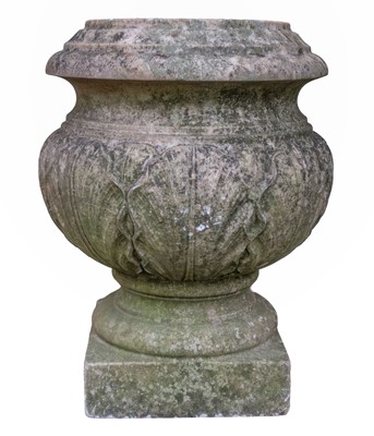 Lot 412 - Garden urn. A marble urn, 19th century