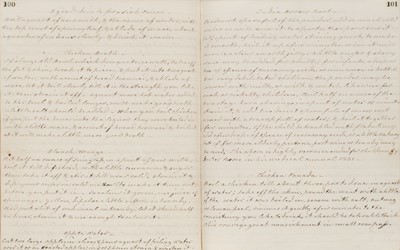 Lot 106 - Manuscript cookery receipt books. Four manuscript cookery receipt books, 19th-century