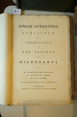 Lot 9 - Chandler (Richard, Nicholas Revett & William Pars). Ionian Antiquities, 1769