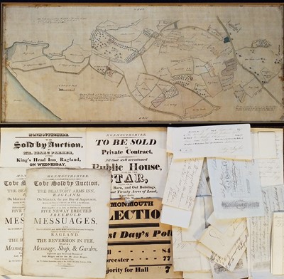 Lot 347 - Monmouth. A collection of mostly 19th Century ephemera & documents relating to Charles Heath & Monmouth
