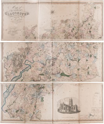 Lot 457 - Gloucestershire. Bryant (Andrew). Map of the County of Gloucester, 1824