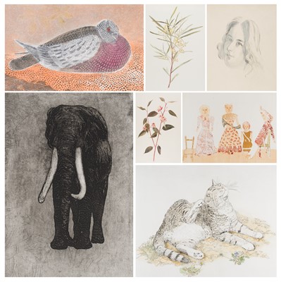 Lot 213 - Whaite (Gillian, 1934-2012). A small collection of 107 works, including original watercolours