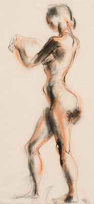 Lot 204 - Millard (Patrick Ferguson, 1902-1972). A Dramatic Pose-Standing Nude