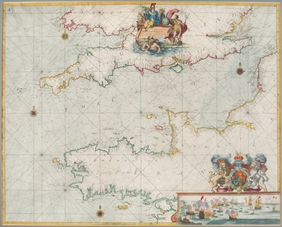 Lot 449 - English Channel. Collins (Capt. Greenville), Sea Chart of the Channel, [1693 or later]