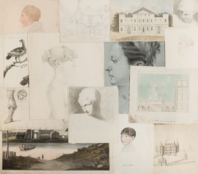 Lot 71 - Burney Family. An archive of watercolours and drawings by several hands, circa 1790-1830