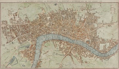 Lot 475 - London. A Plan of the Cities of London and Westminster and Borough of Southwark..., 1767
