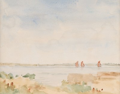 Lot 182 - Steer (Philip Wilson, 1860-1942). Coastal landscape, Harrich, watercolour