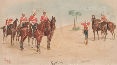Lot 90 - Simkin (Richard, 1840-1926). Egypt 1882, watercolour on paper..., and one other